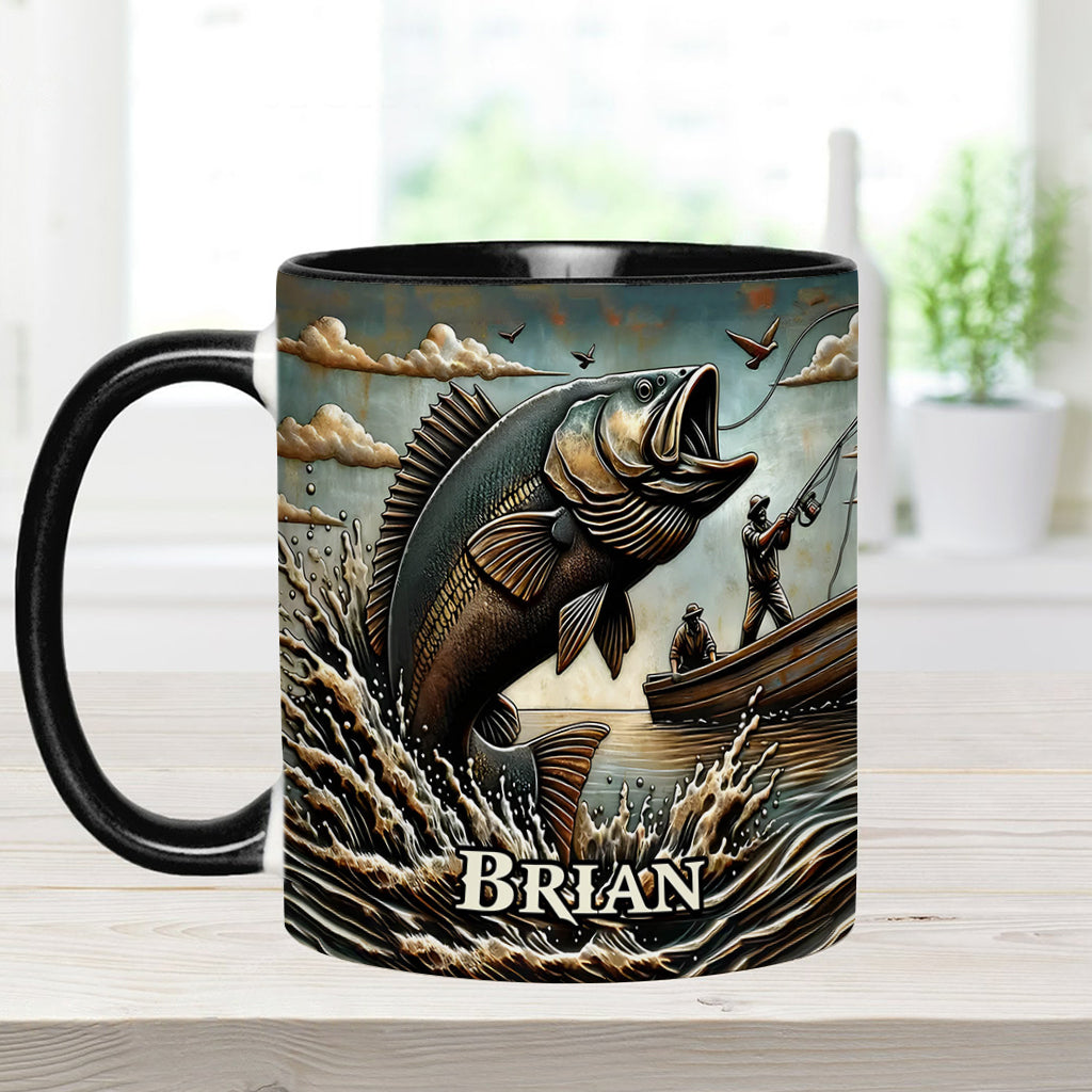 Love Fishing - Personalized Fishing Accent Mug
