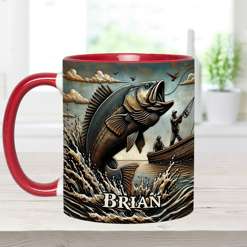 Love Fishing - Personalized Fishing Accent Mug