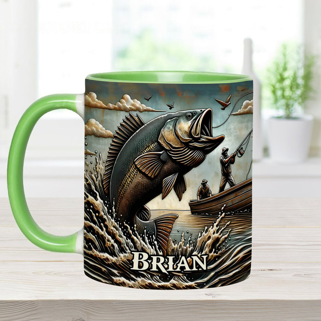 Love Fishing - Personalized Fishing Accent Mug