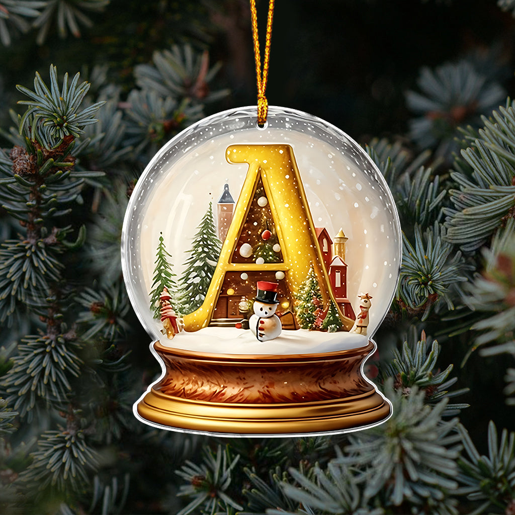 Family Snow Globle Alphabet - Personalized Family Ornament