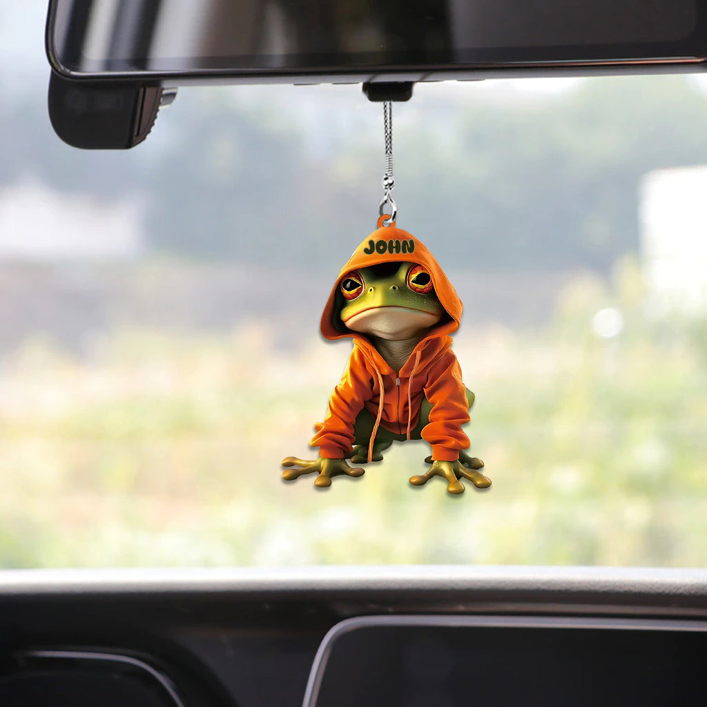 Love Frogs - Personalized Frog Car Ornament