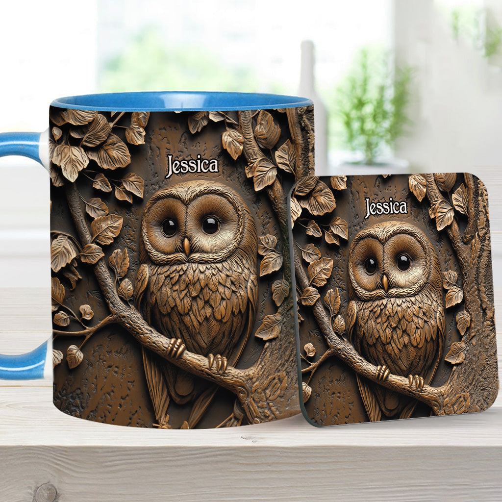 Stunning Owl - Personalized Owl Accent Mug