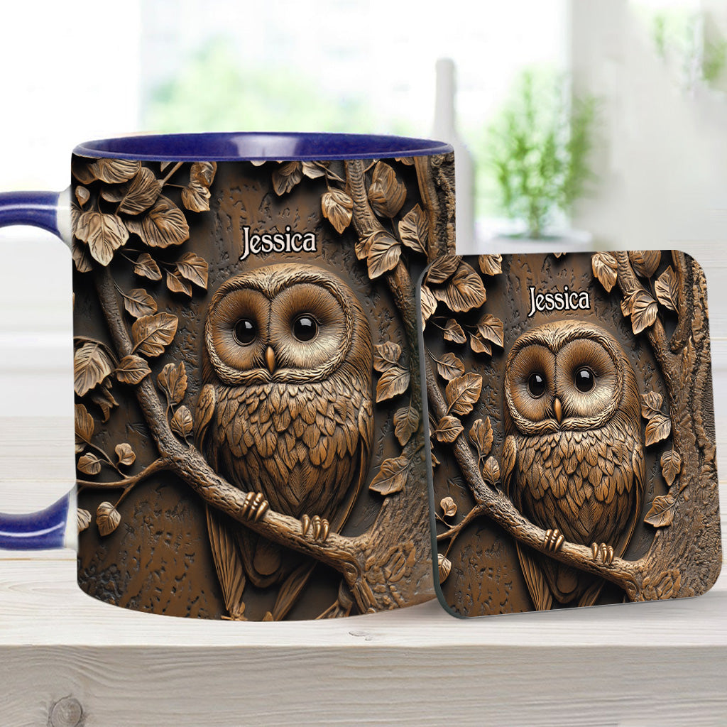 Stunning Owl - Personalized Owl Accent Mug