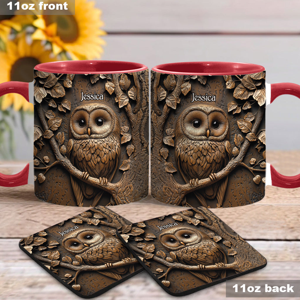 Stunning Owl - Personalized Owl Accent Mug