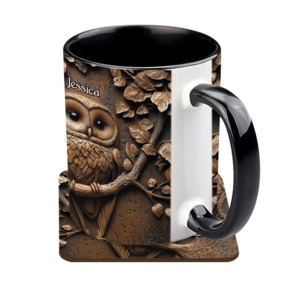 Stunning Owl - Personalized Owl Accent Mug