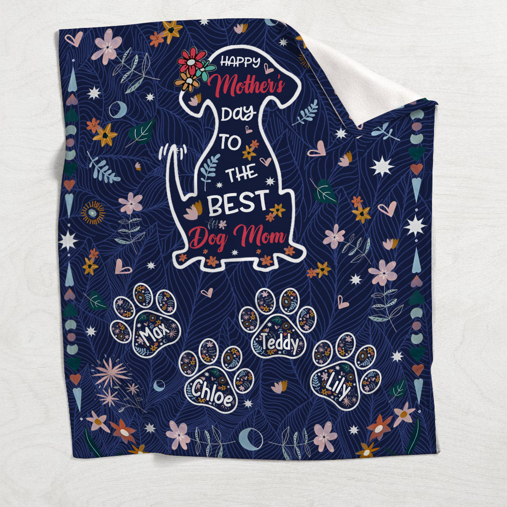 Bonne fête des mères à la meilleure maman de chien ! Couverture personnalisée pour chien