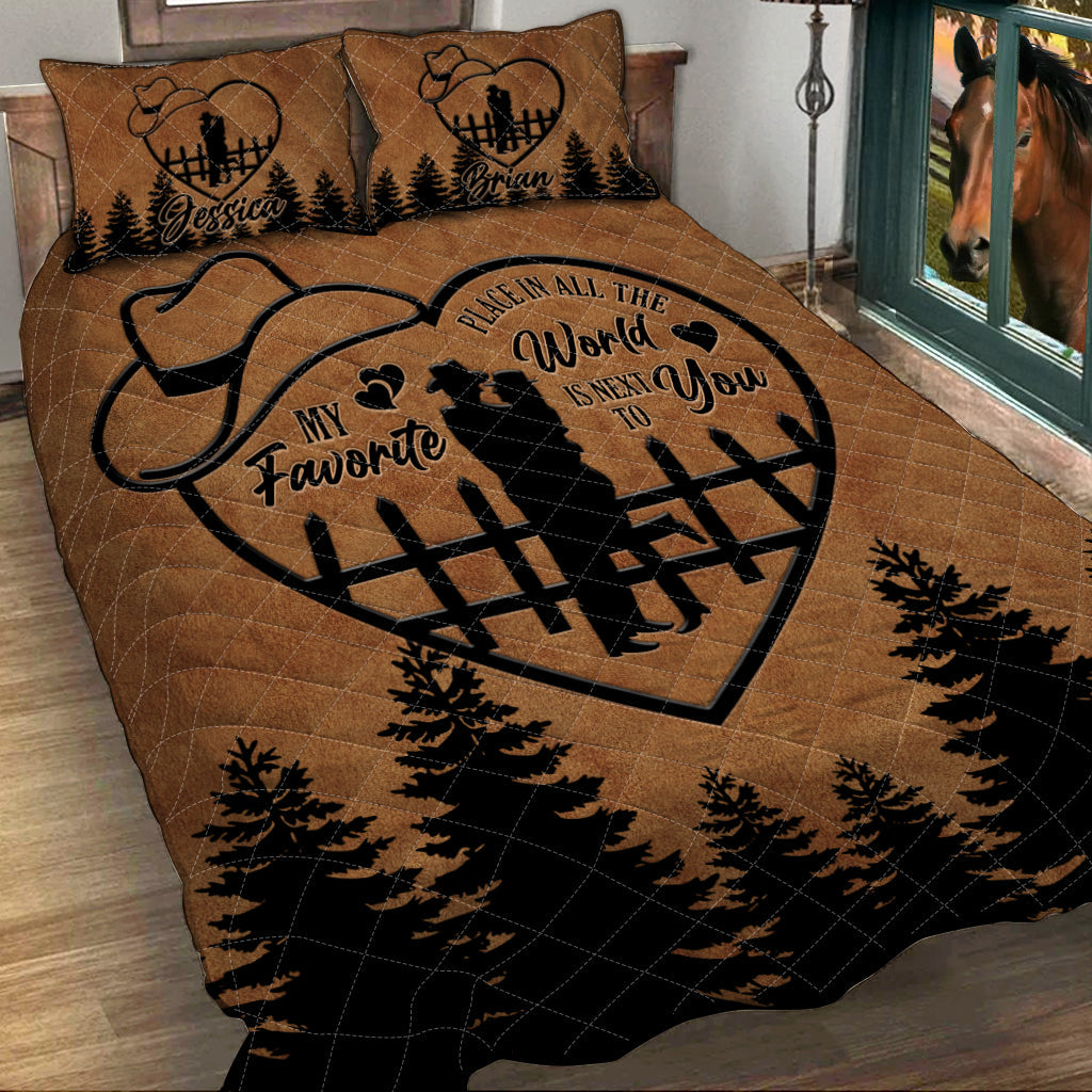 À tes côtés - Ensemble de courtepointe personnalisé pour fille de campagne