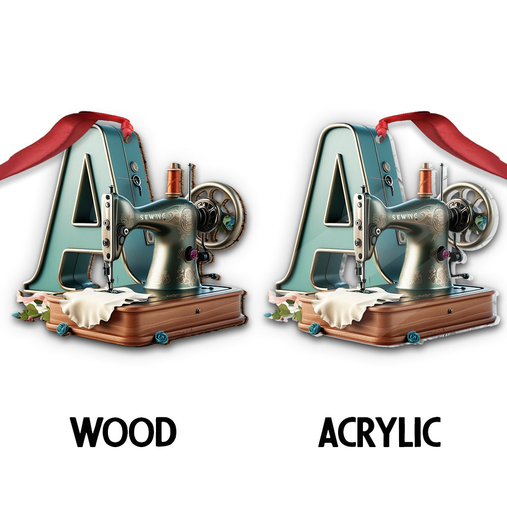 Beautiful Sewing Letter Ornament - Personalized Sewing Ornament