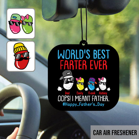 World's Best Farter Funny Beans - Personalized Father Square Air Freshener