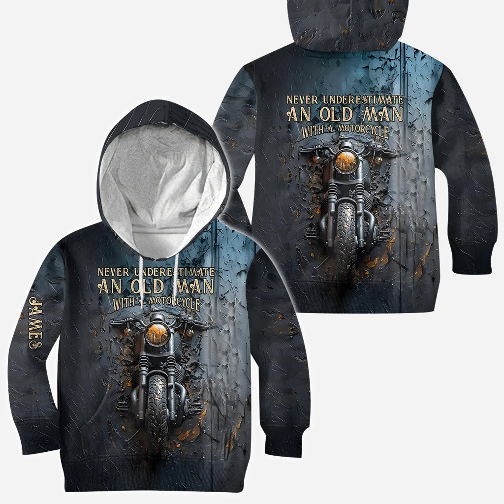 Never Underestimate An Old Man With A Motorcycle - Personalized Biker All Over Shirt