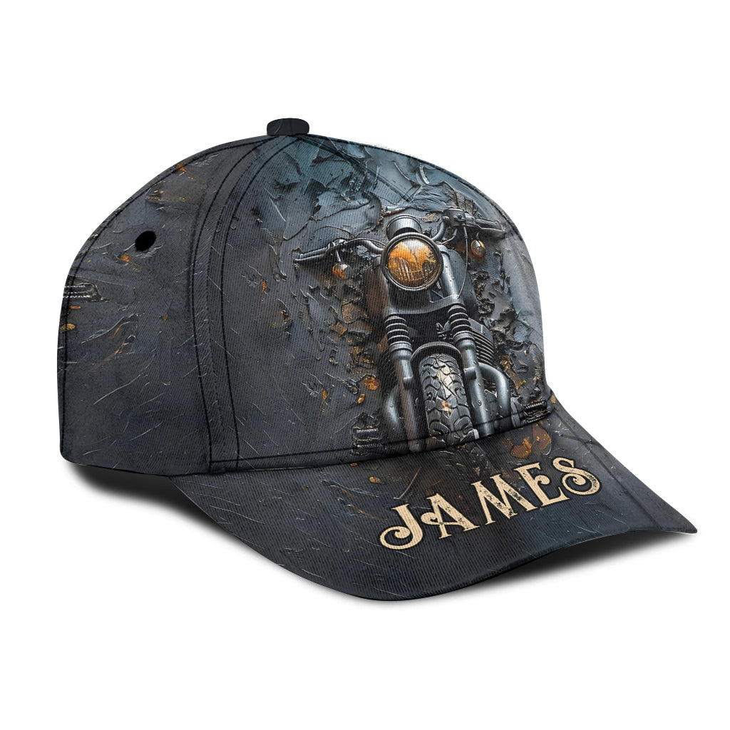 Never Underestimate An Old Man With A Motorcycle - Personalized Biker Classic Cap