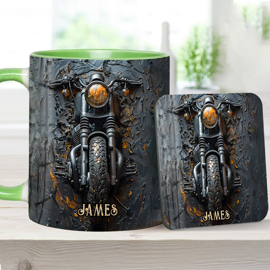 Never Underestimate An Old Man With A Motorcycle - Personalized Biker Accent Mug