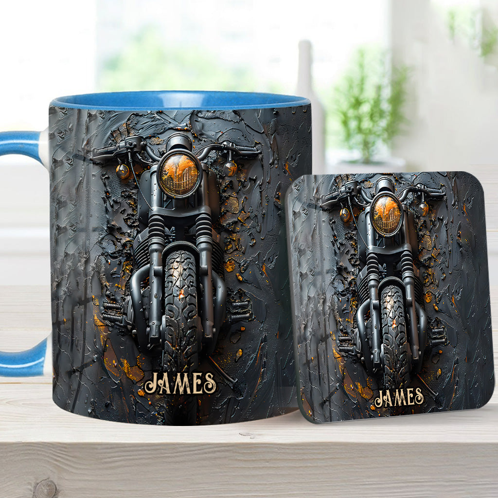 Never Underestimate An Old Man With A Motorcycle - Personalized Biker Accent Mug