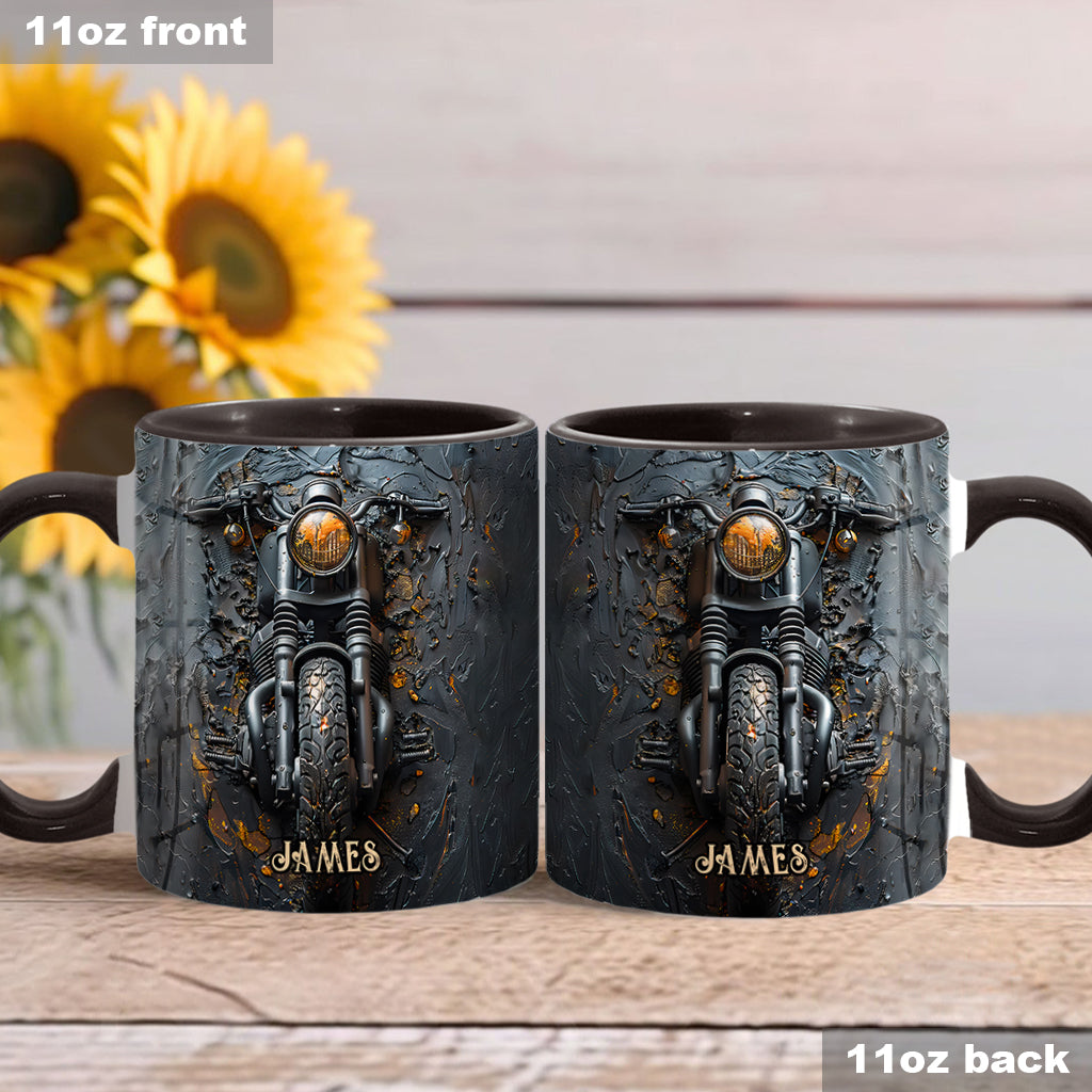 Never Underestimate An Old Man With A Motorcycle - Personalized Biker Accent Mug