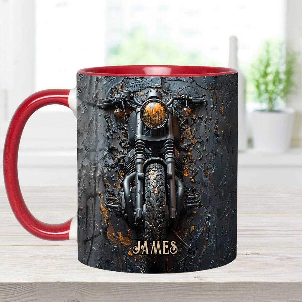 Never Underestimate An Old Man With A Motorcycle - Personalized Biker Accent Mug