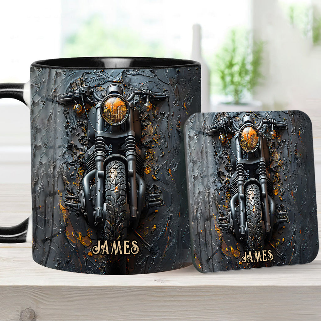 Never Underestimate An Old Man With A Motorcycle - Personalized Biker Accent Mug