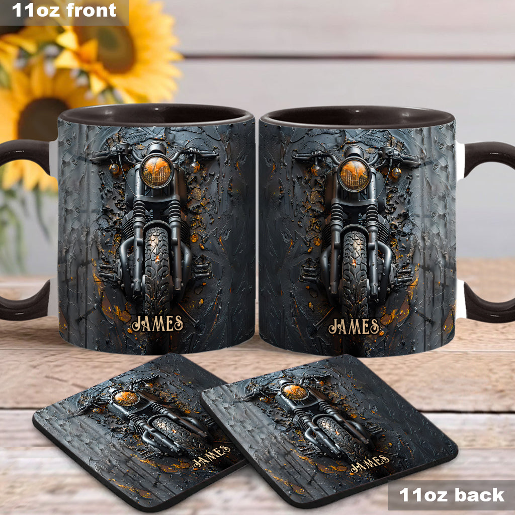 Never Underestimate An Old Man With A Motorcycle - Personalized Biker Accent Mug