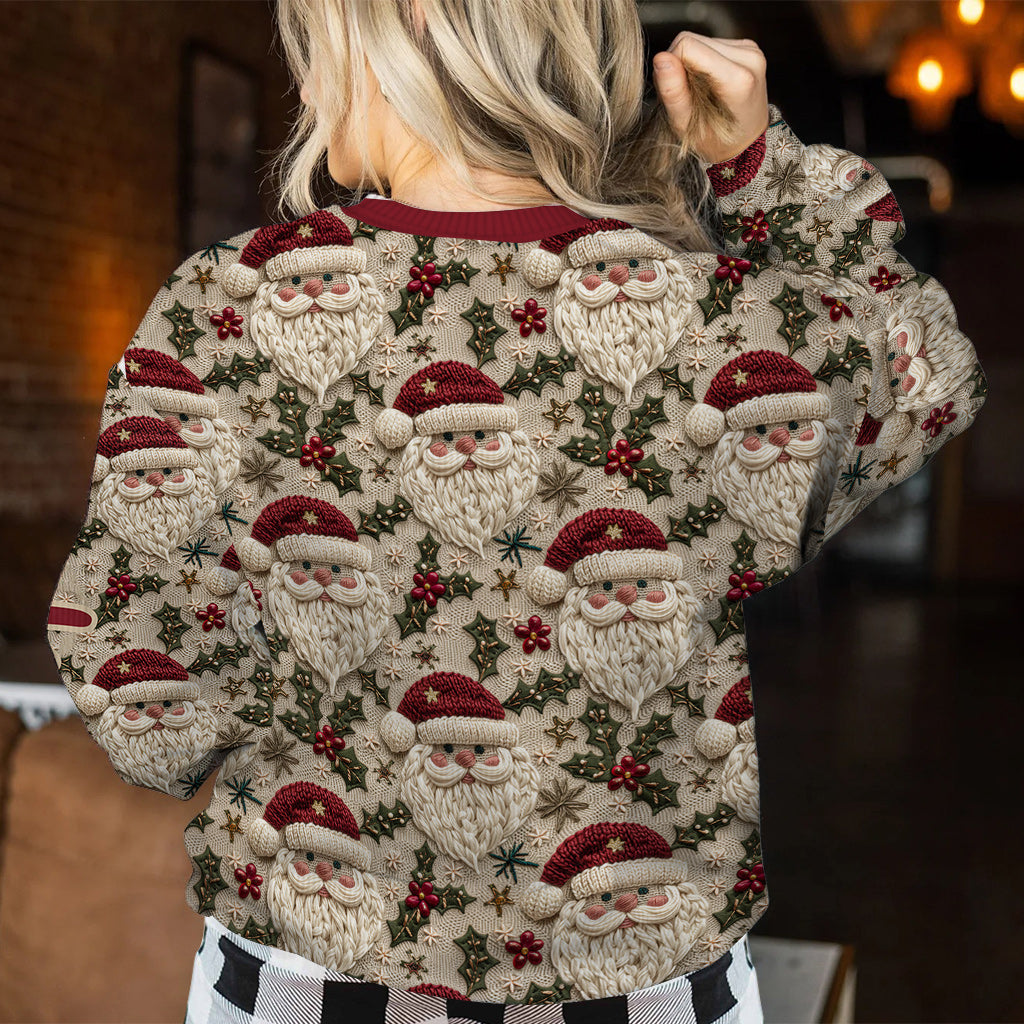 Cute Santa Christmas - Personalized Christmas Ugly Sweater