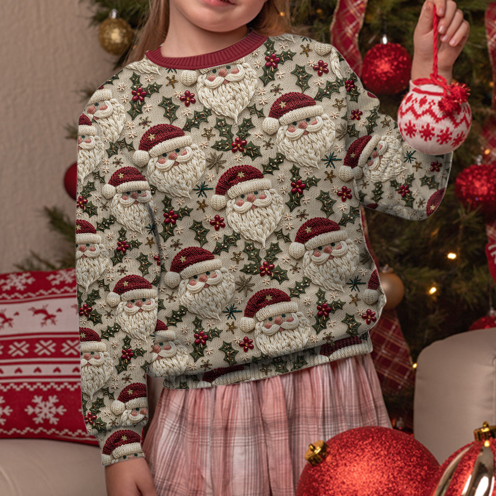 Cute Santa Christmas - Personalized Christmas Ugly Sweater