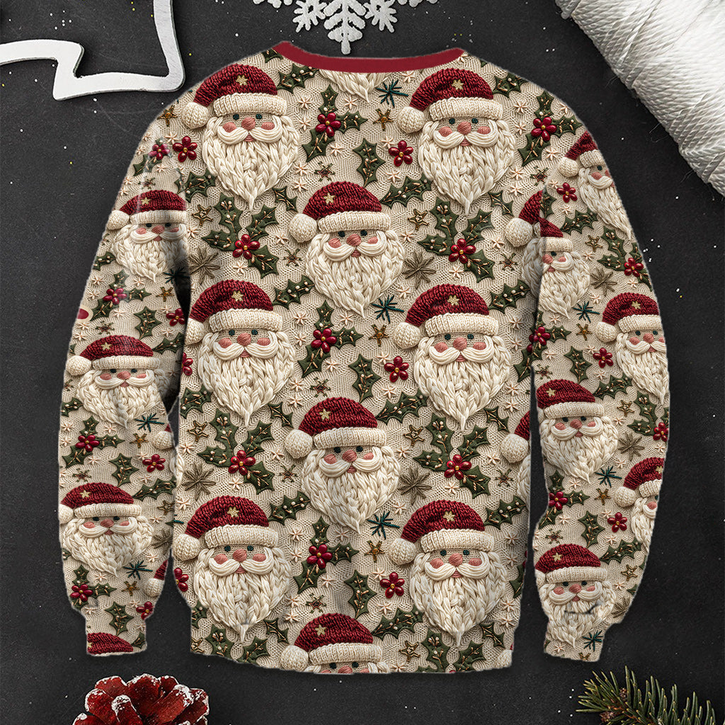 Cute Santa Christmas - Personalized Christmas Ugly Sweater