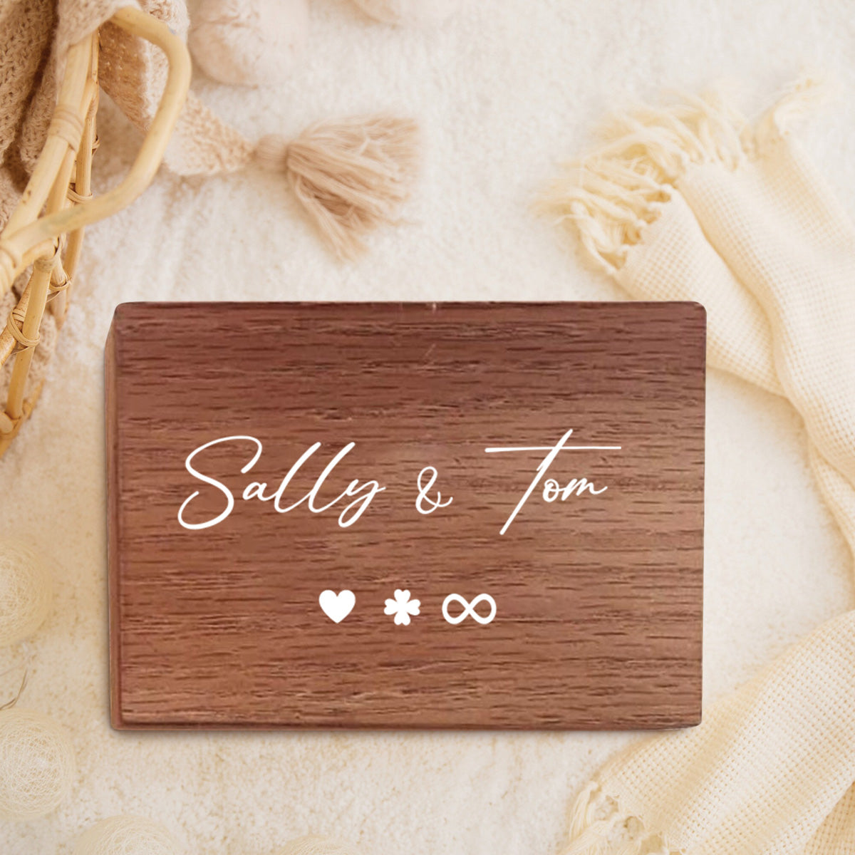 Any Photo - Personalized Couple Wooden Photo Box