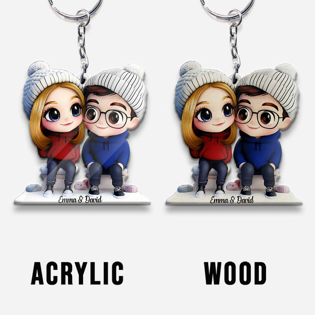 It's You & Me - Personalized Couple Keychain