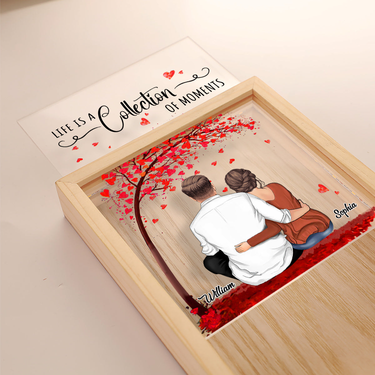 Making Memories Together - Personalized Couple Picture Frame Light Box