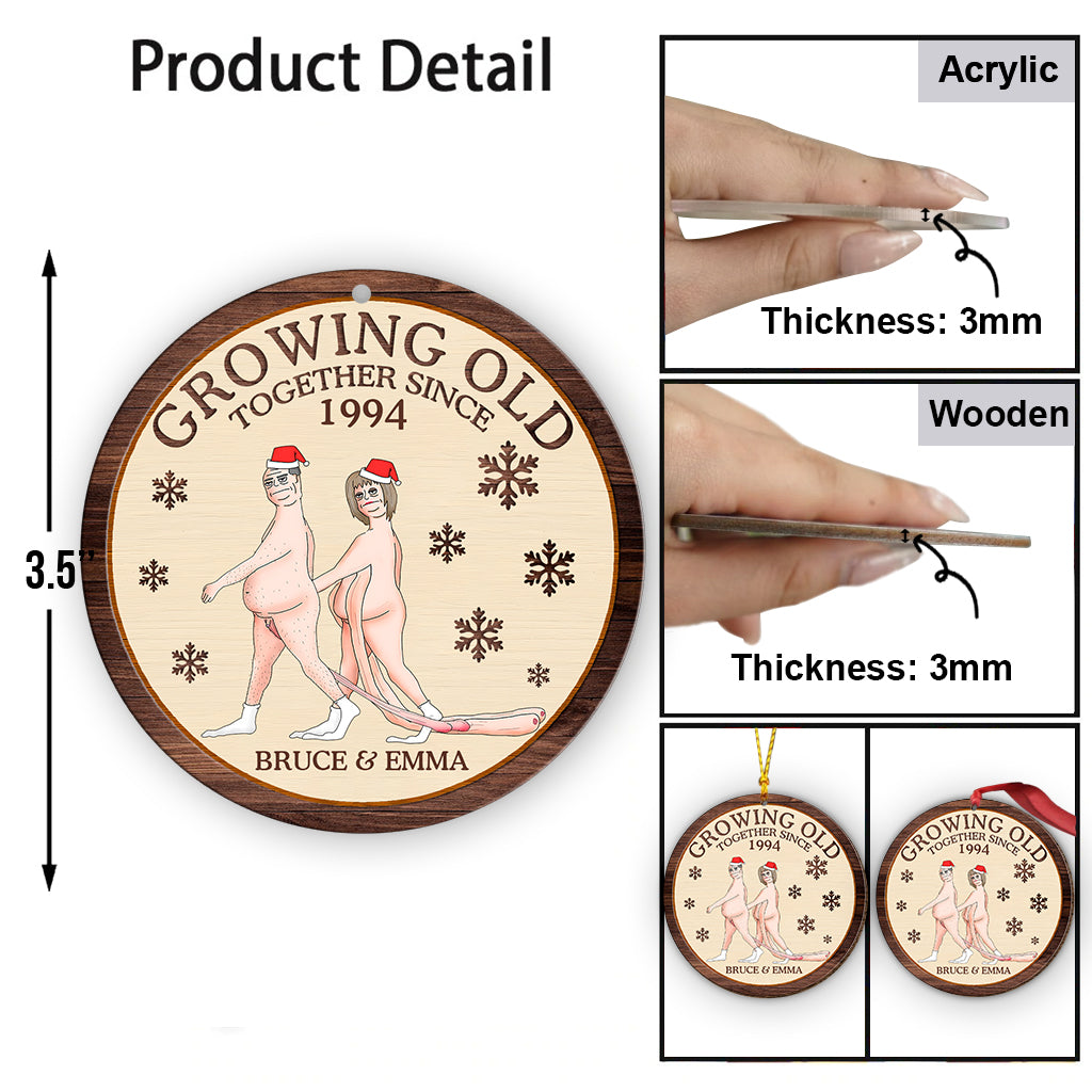 Growing Old Together - Personalized Couple Ornament