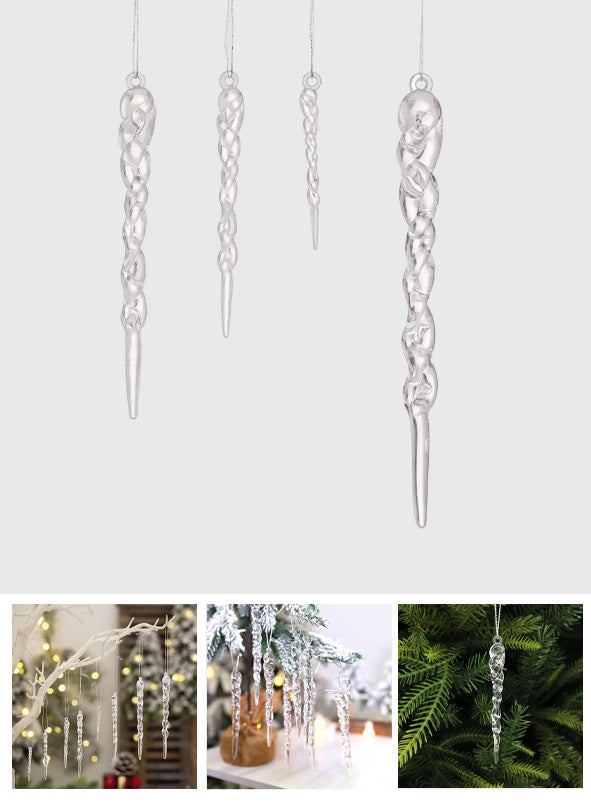 Eiszapfenornament aus Glas