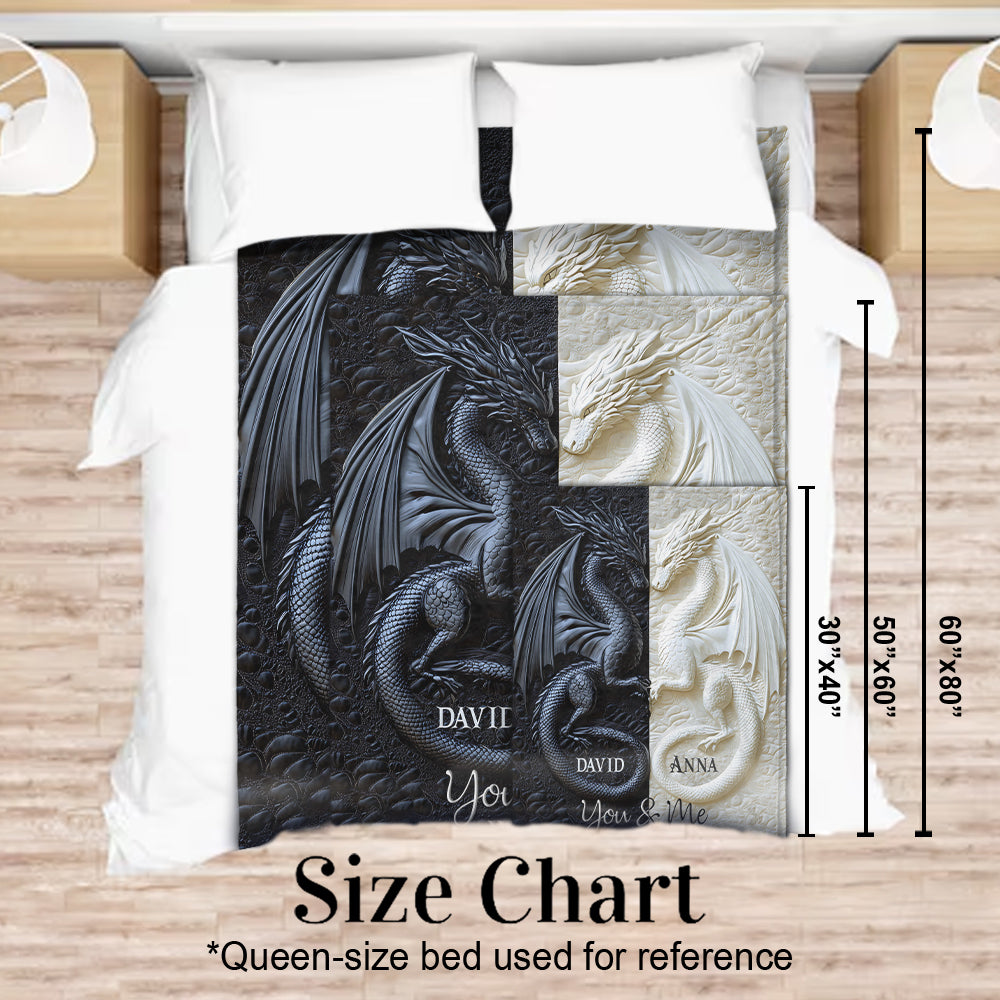 You & Me We Got This - Personalized Dragon Blanket