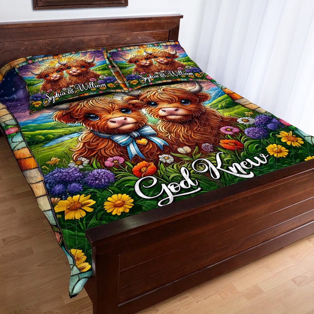 Gott wusste, dass mein Herz dich brauchte – personalisiertes Quilt-Set