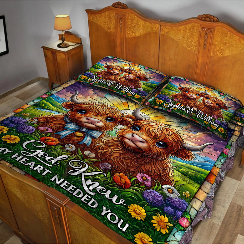 Gott wusste, dass mein Herz dich brauchte – personalisiertes Quilt-Set