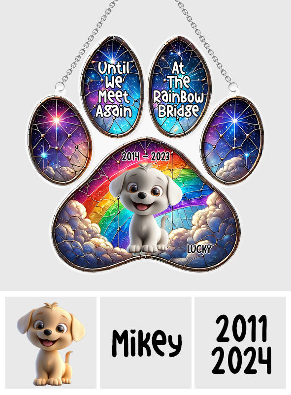 Ange au Ciel - Ornement attrape-soleil personnalisé pour fenêtre en forme de chien 