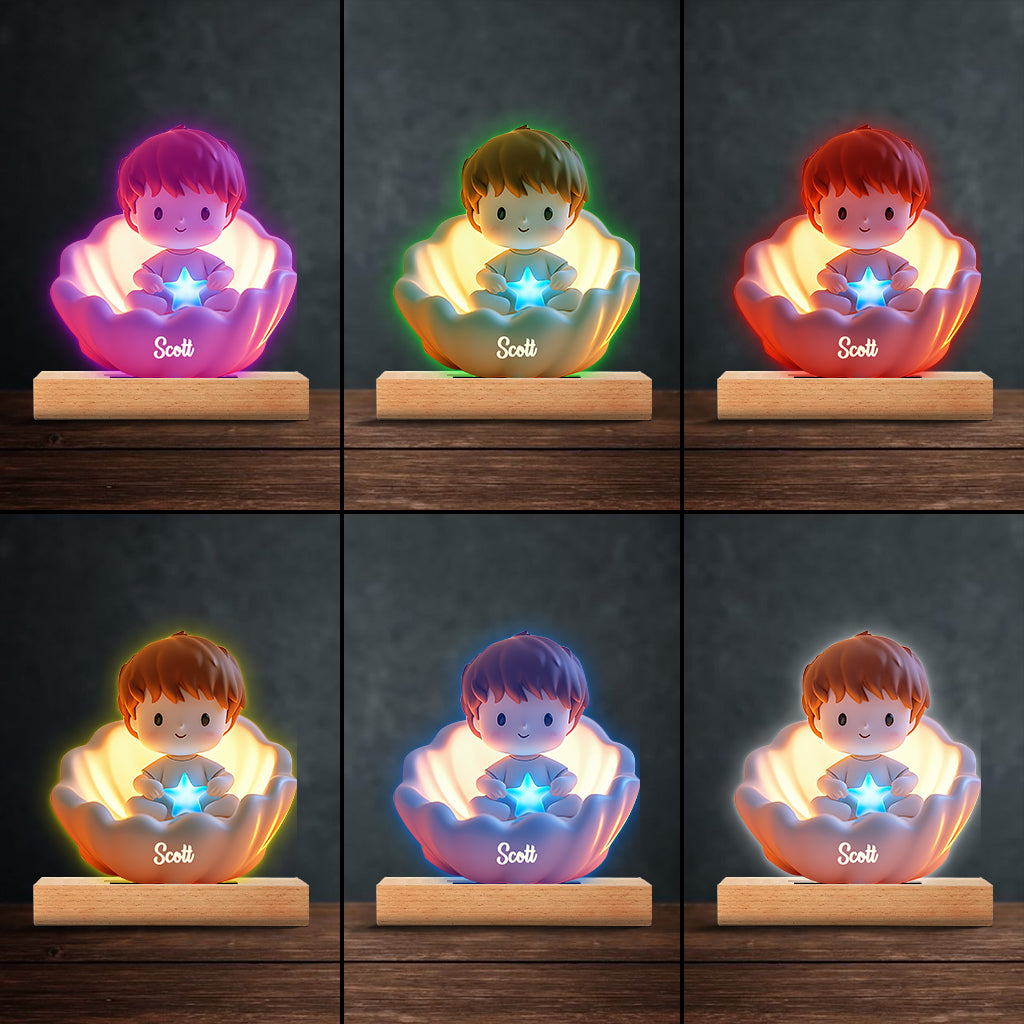 Sweet Dreams - Personalized Kid Shaped Plaque Light Base