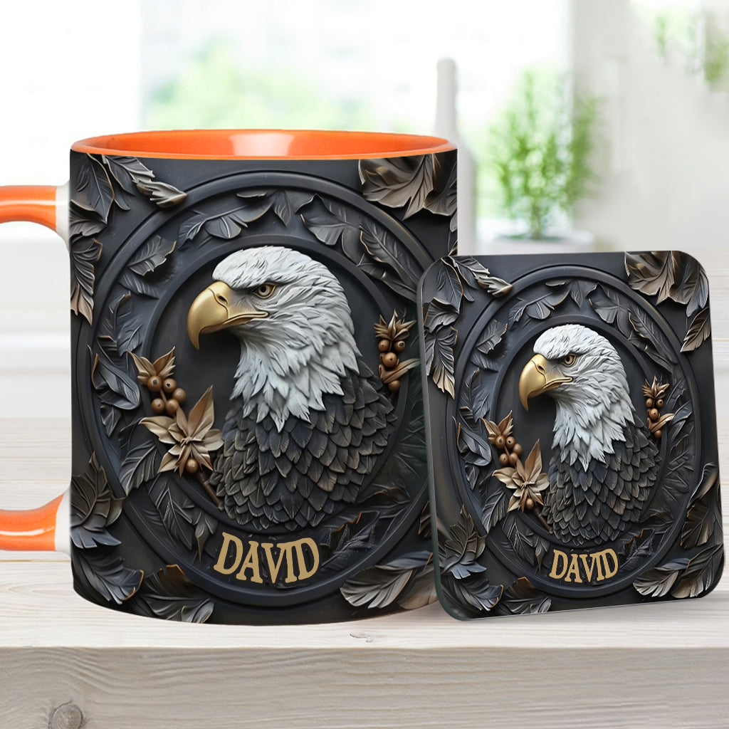 Strong Eagle - Personalized Bald Eagle Accent Mug