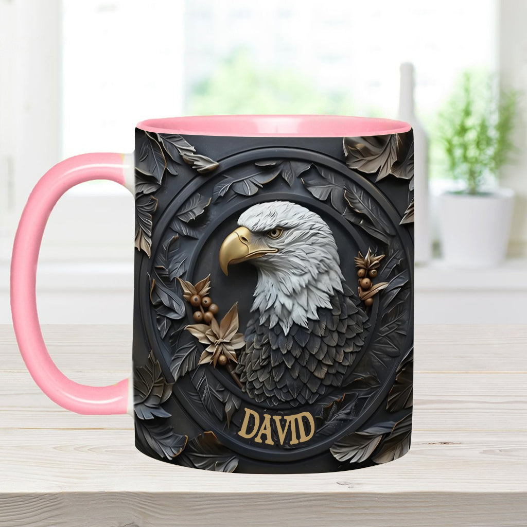 Strong Eagle - Personalized Bald Eagle Accent Mug