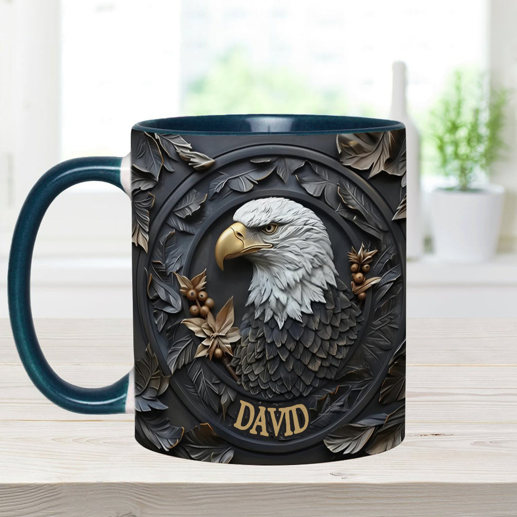 Strong Eagle - Personalized Bald Eagle Accent Mug