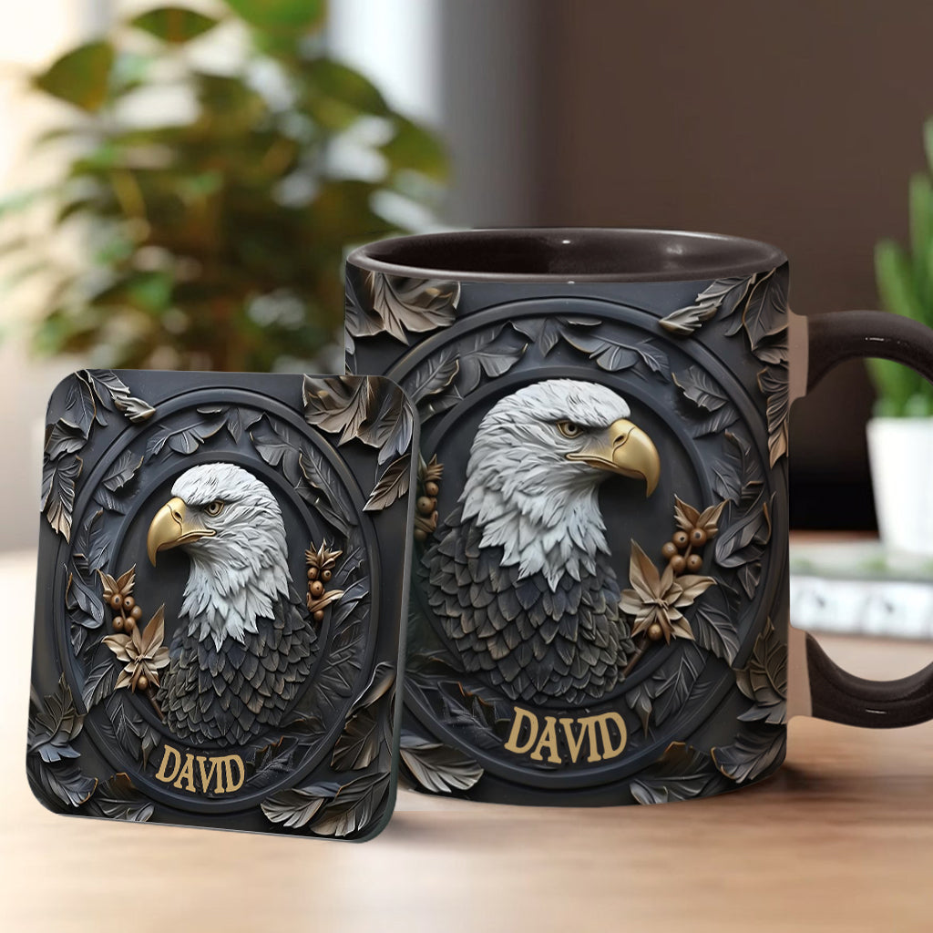 Strong Eagle - Personalized Bald Eagle Accent Mug
