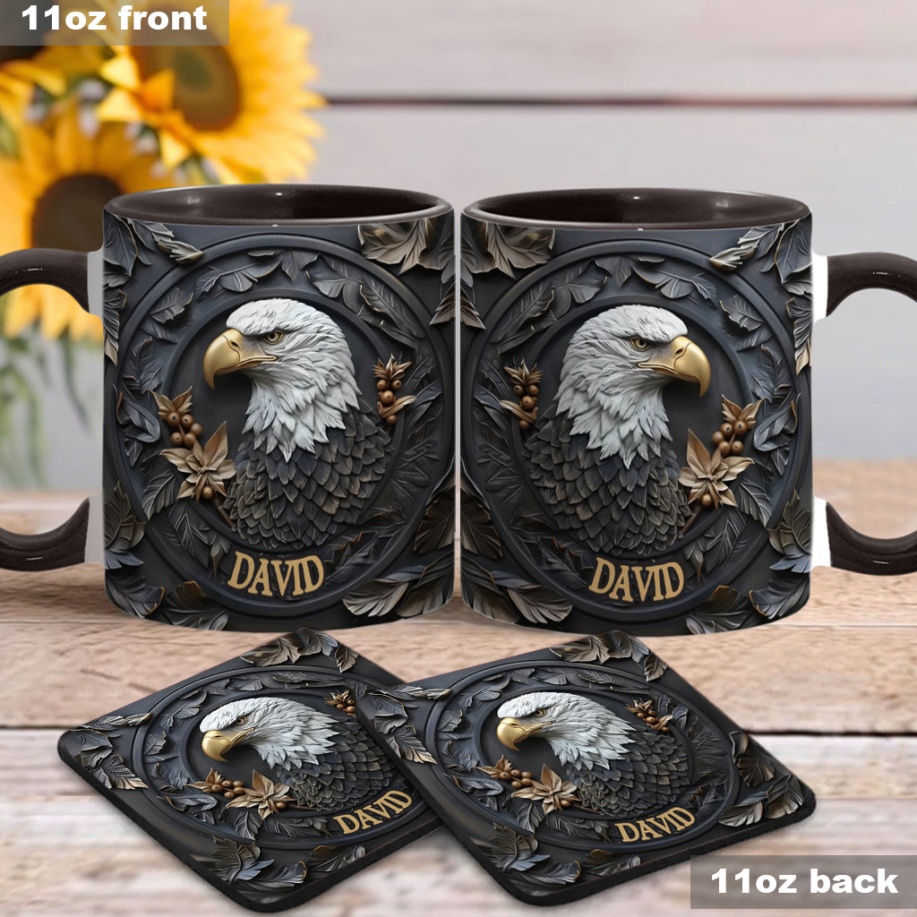 Strong Eagle - Personalized Bald Eagle Accent Mug
