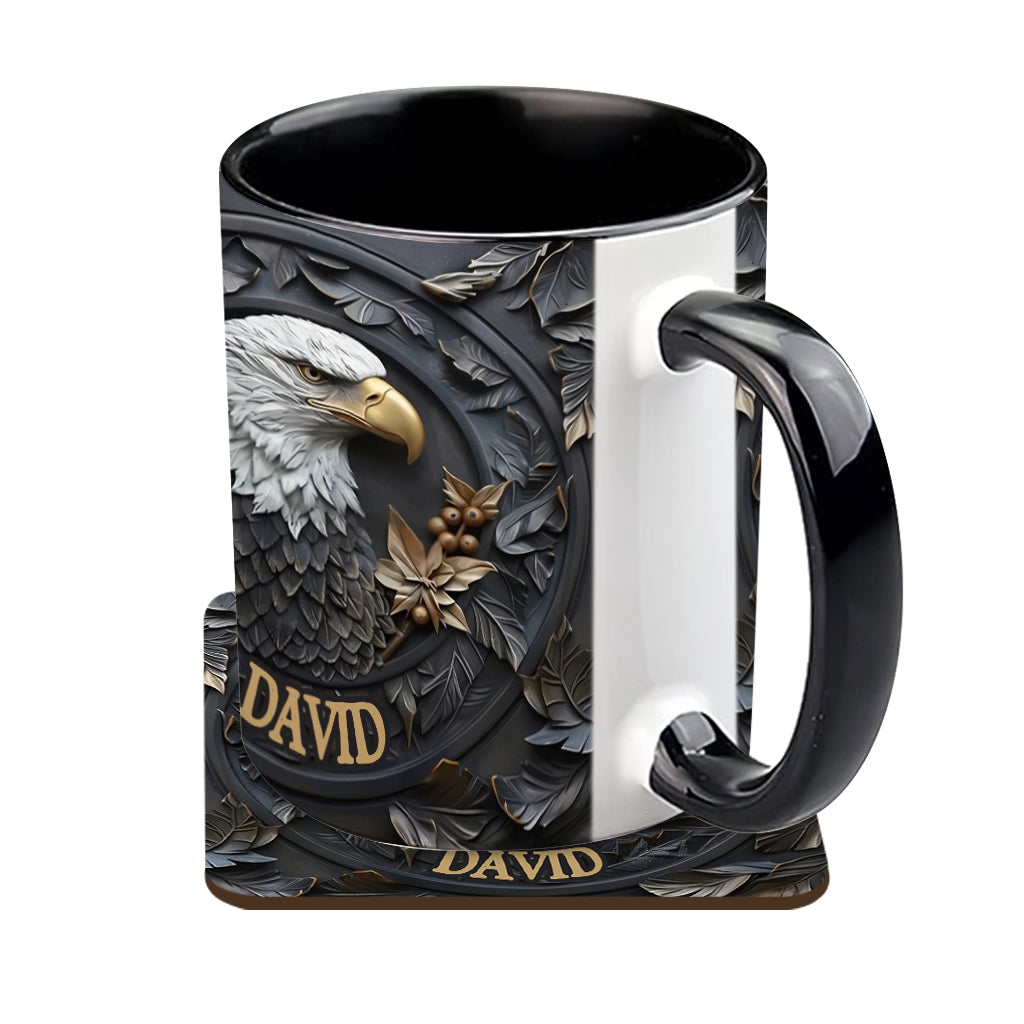 Strong Eagle - Personalized Bald Eagle Accent Mug