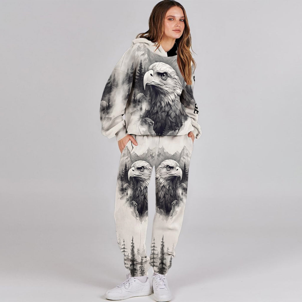 Starker Adler – Personalisierter Weißkopfseeadler-Hoodie und Jogginghose