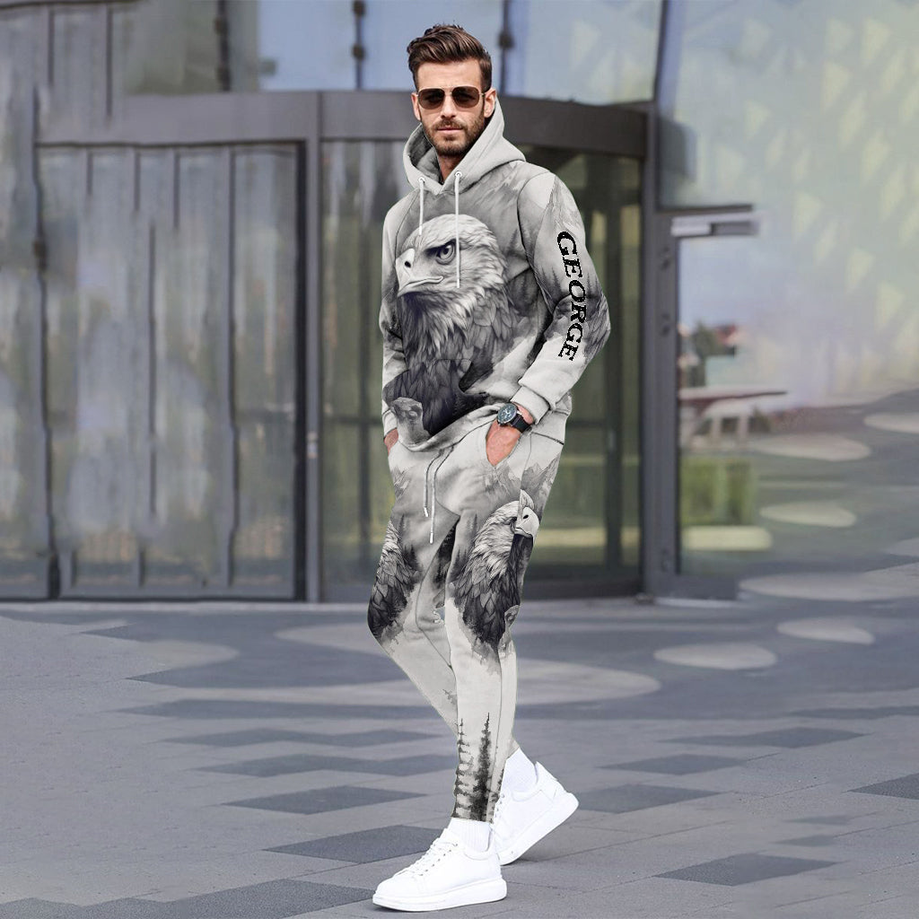 Starker Adler – Personalisierter Weißkopfseeadler-Hoodie und Jogginghose