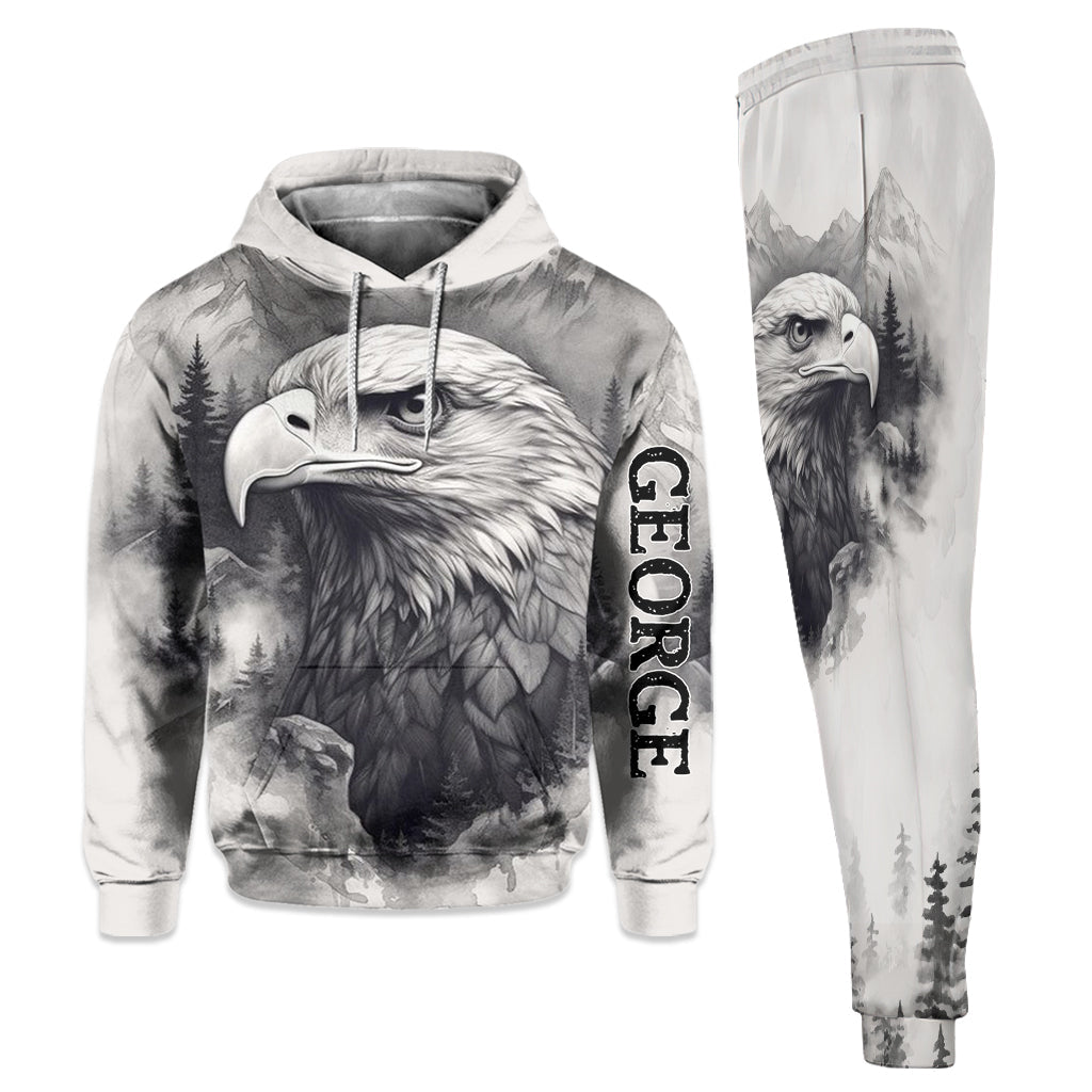 Starker Adler – Personalisierter Weißkopfseeadler-Hoodie und Jogginghose