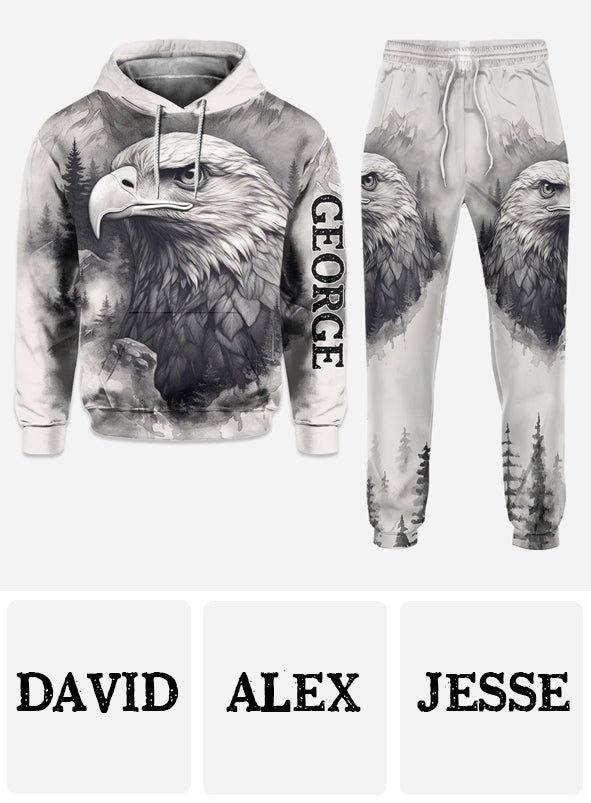 Starker Adler – Personalisierter Weißkopfseeadler-Hoodie und Jogginghose