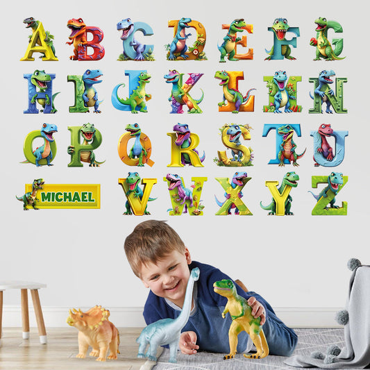 Dinosaur Alphabet Kid Learning - Personalized Kid Wall Decal