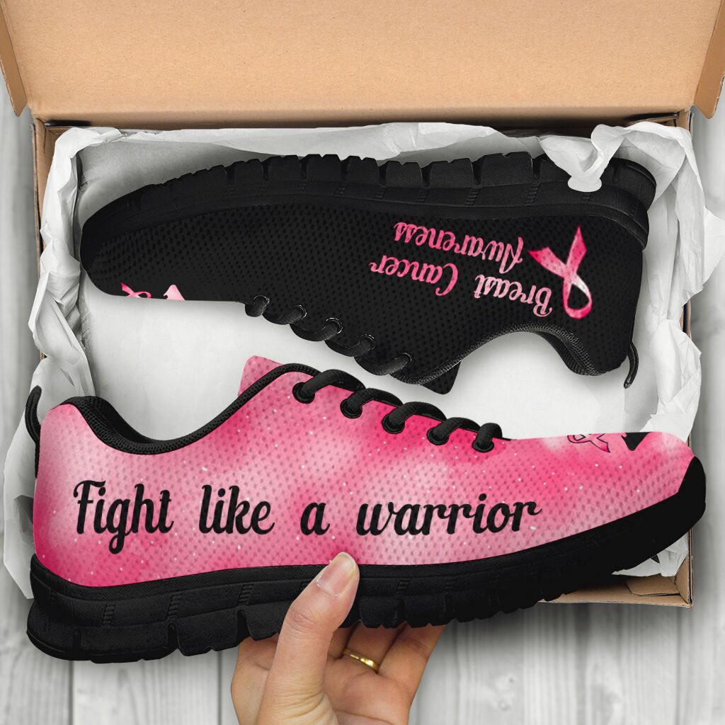 Fight Like A Warrior Breast Cancer Awareness Sneakers 0622