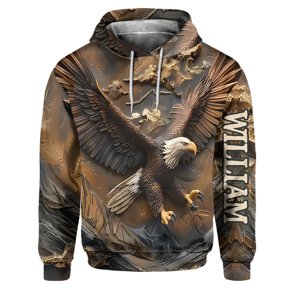 Eagle Majesty - Personalized Bald Eagle Hoodie and Sweatpants