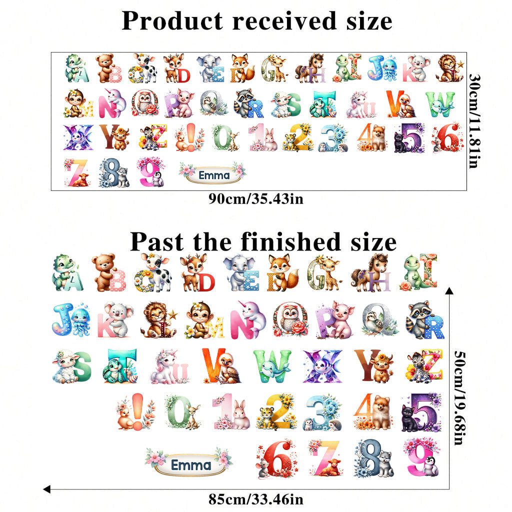 Animal Number Kid Learning - Personalized Kid Wall Decal