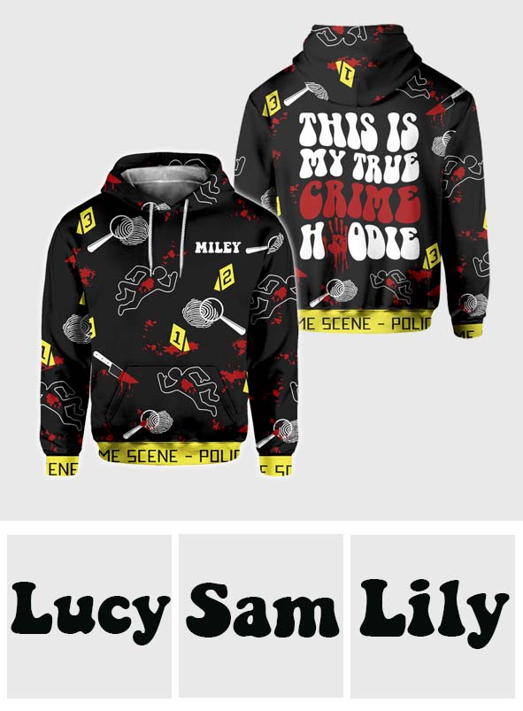 Sweat à capuche True Crime - T-shirt entièrement personnalisé