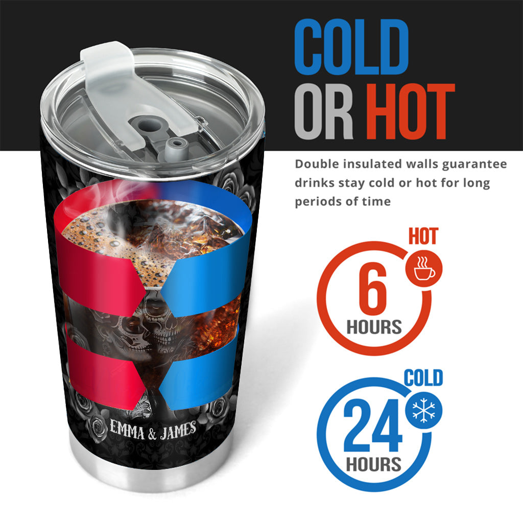 It's You & Me - Personalized Skull Tumbler